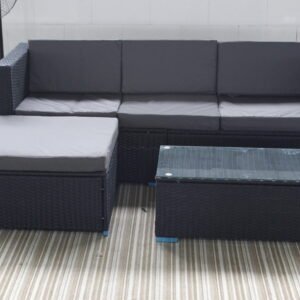 Tia Rattan Corner Sofa + Coffee Table