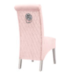 Megan Long Light Pink Velvet Dining Chair