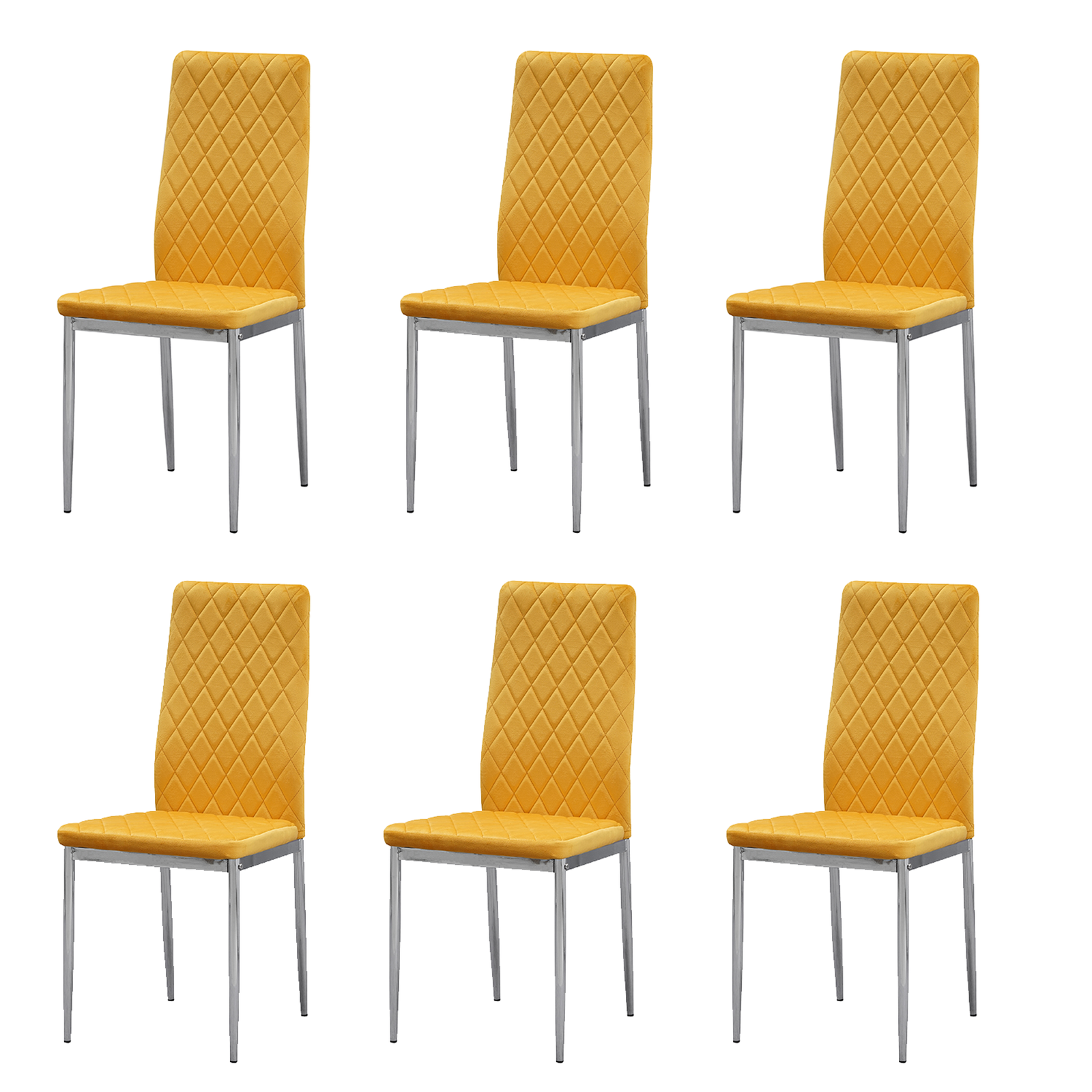 Allie Gold Chairs - Set of 6