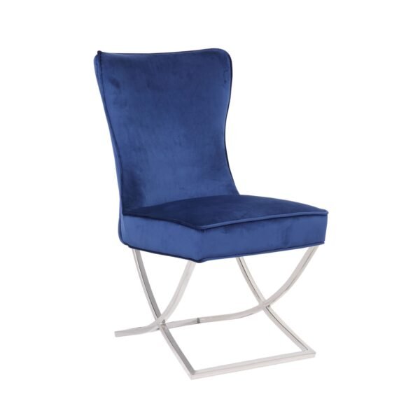 Silver Juliet Royal Blue Chair